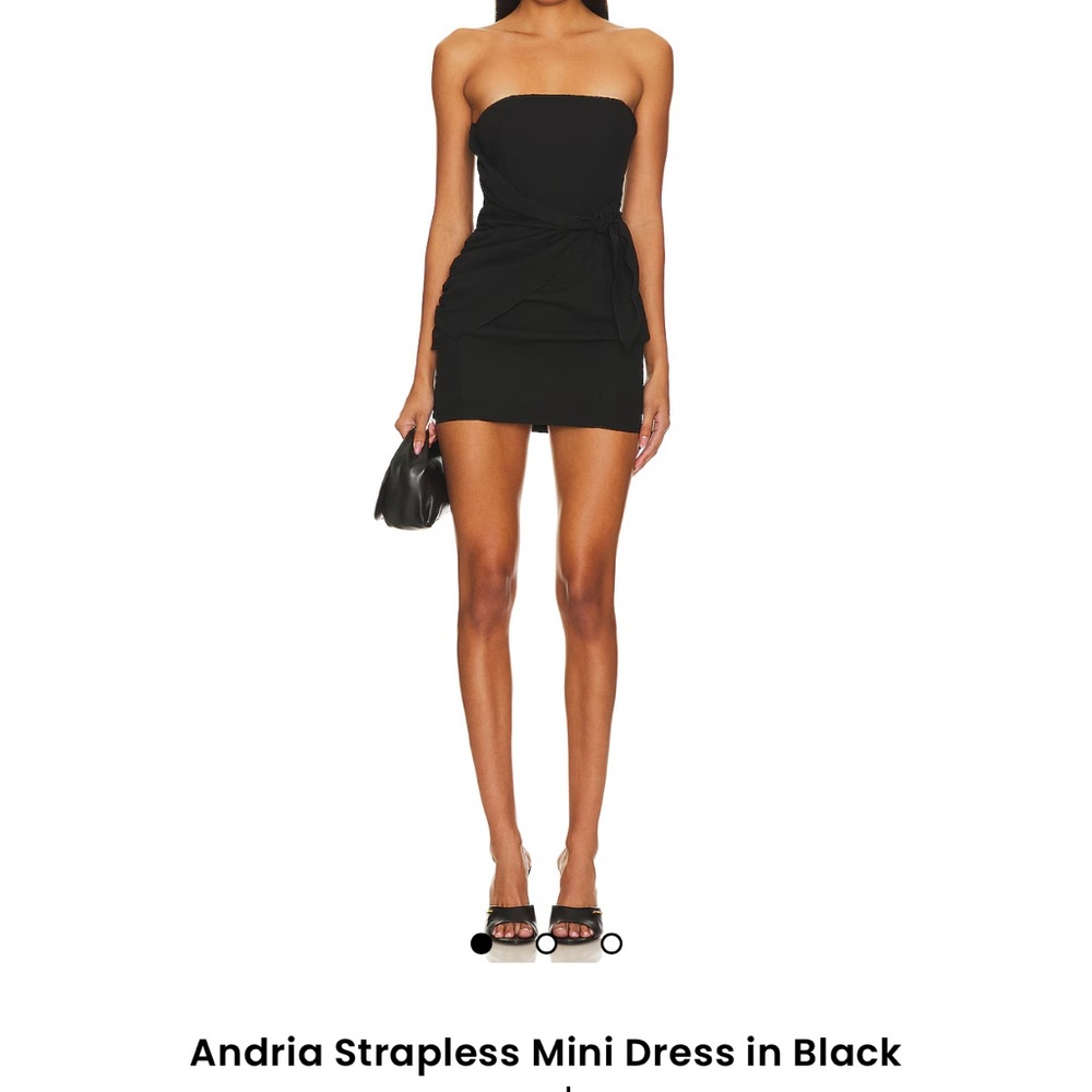 Revolve Andria Strapless Mini Dress in Black